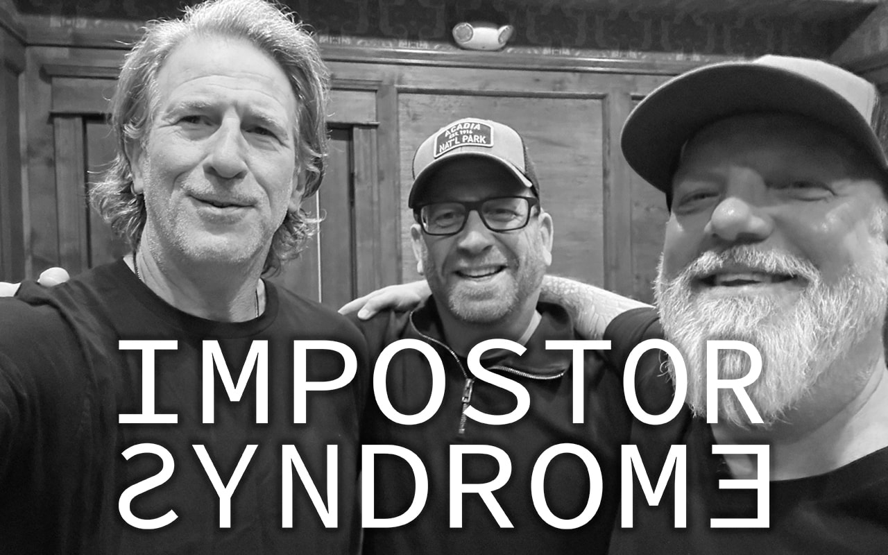 Impostor Syndrome band portrait in black and white